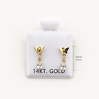 Approximate full earring length: 14 mm