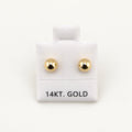 14K Gold Polished Ball Stud Earrings