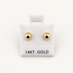 14K Gold Polished Ball Stud Earrings