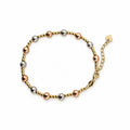 14K Gold Multi-Tone Faceted Bead Bracelet — overall view