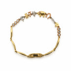 14K Gold Good Luck Motif CZ Bracelet — overall view