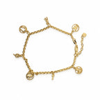 14K Gold Good Luck Charm Bracelet — overall view