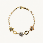 Three-motif link bracelet, overall view