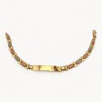 Multi-Tone Ridged Link ID Bracelet — overall