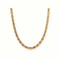 14K Gold Starburst Valentino Tri-color Chain - 2mm — overall