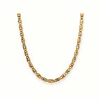 14K Gold Starburst Valentino Tri-color Chain - 2mm — overall