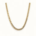14K Gold Two-Tone Diamond Cut Cuban Chain - 2mm — overall