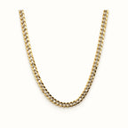 14K Gold Two-Tone Diamond Cut Cuban Chain - 2mm — overall