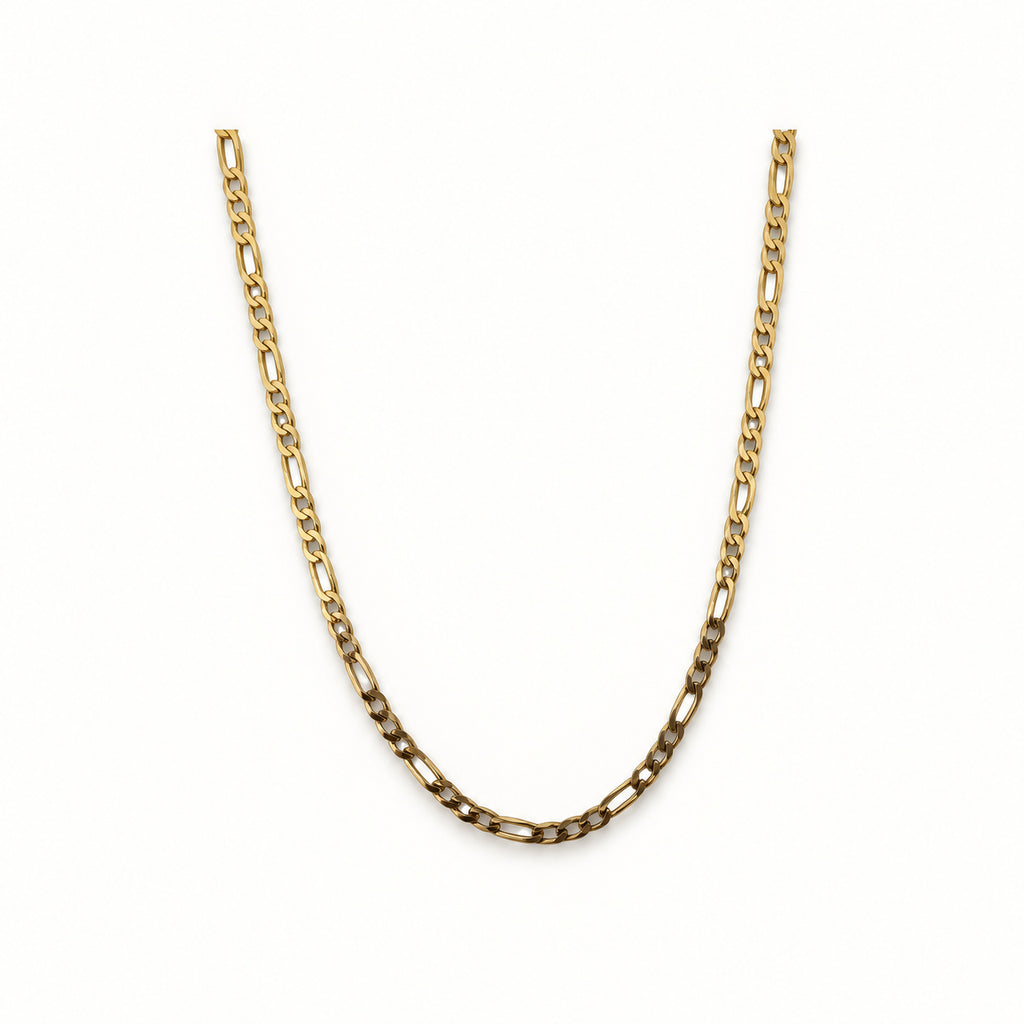14K Gold Figaro Chain - 3mm — overall