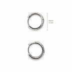 14K Gold Faceted Hoop Earrings — top, approximate size reference