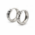 14K Gold Faceted Hoop Earrings — front