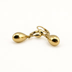 14K Gold Teardrop Dangle Earrings — low-angle