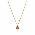 14K Gold Heart CZ Necklace — overall