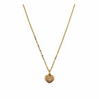 14K Gold Heart CZ Necklace — overall
