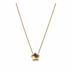 14K Gold Star CZ Necklace — overall