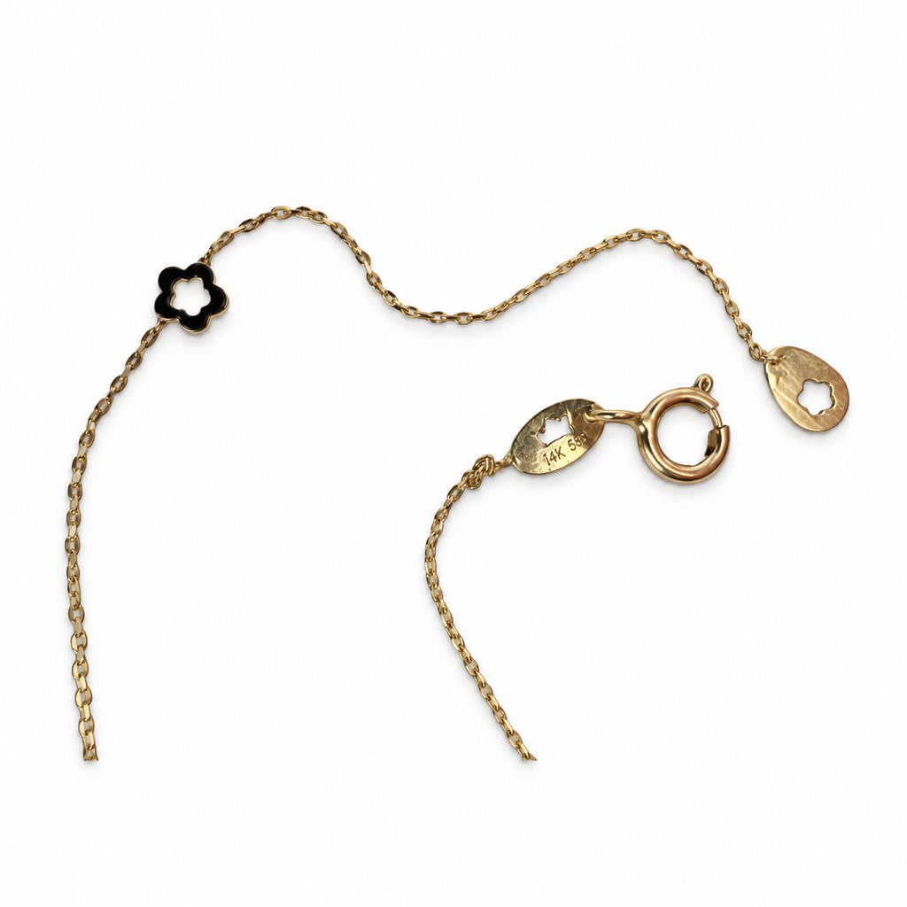 14K Gold Star CZ Necklace — detail