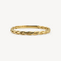 14K Gold Braided Band Ring — front view