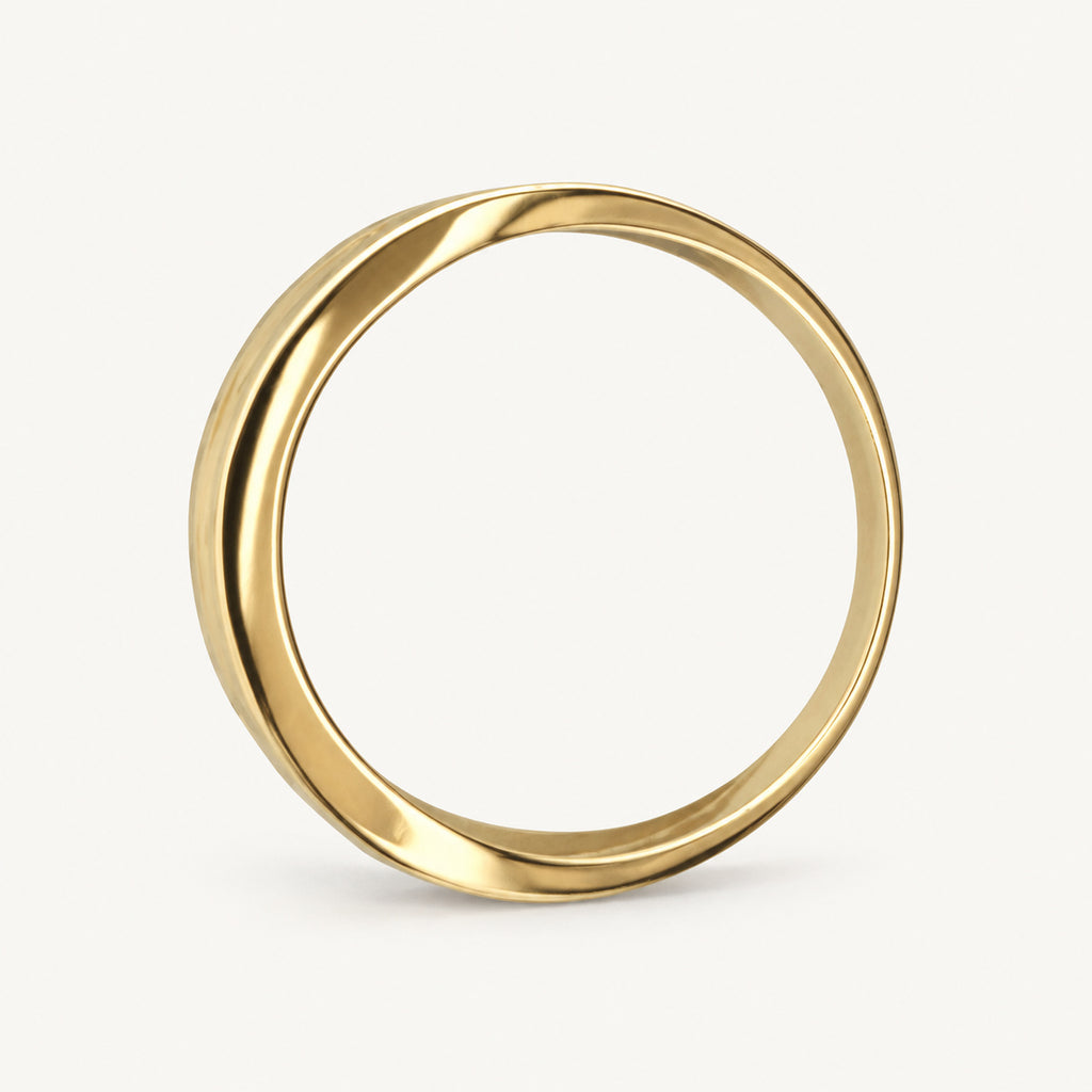 14K Gold Infinity Openwork Band — overhead view