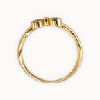 14K Gold Butterfly Accent Ring — profile view