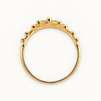 14K Gold Crown Accent Ring — profile view