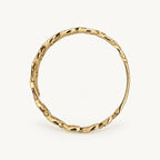 14K Gold Heart-Link Band — overhead view