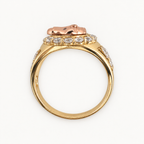14K Gold Horse-Head Horseshoe Ring — profile view