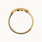 14K Gold Cross Ring — profile